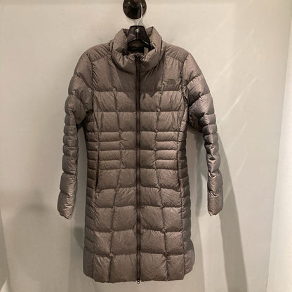 (NO HOOD) The North Face Down Trench Jacket, Grey, Women's M