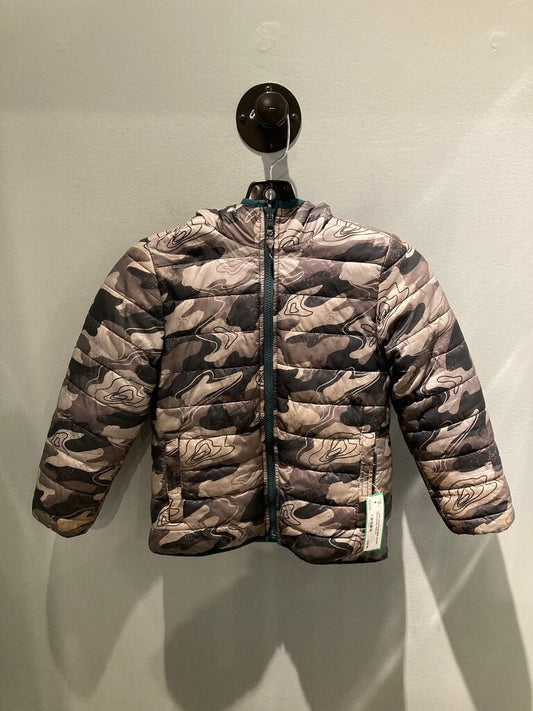 Land's End Reversible Jacket, Grey/Green, Kid's S