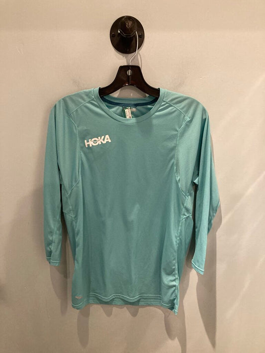 Hoka Glide 3/4 Sleeve Shirt, Blue, Men's M