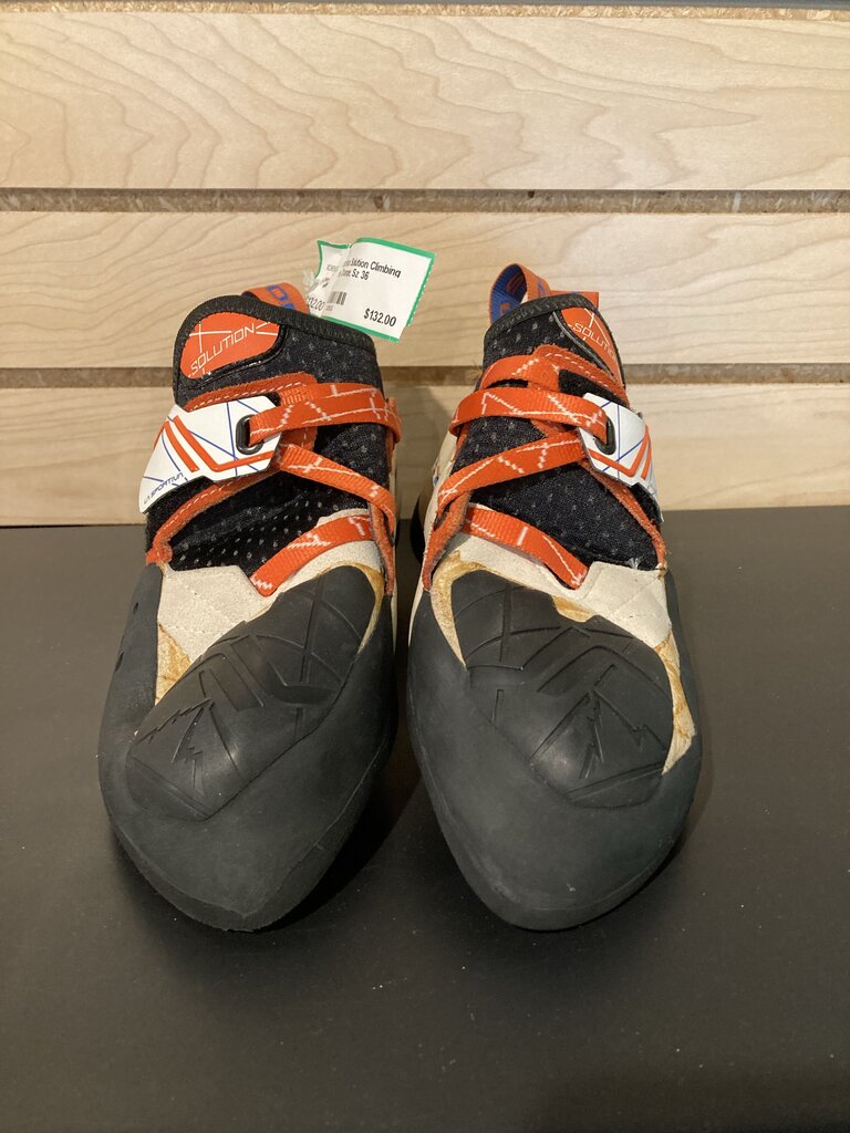 La Sportiva Solution Climbing Shoes, Orange, Sz 36