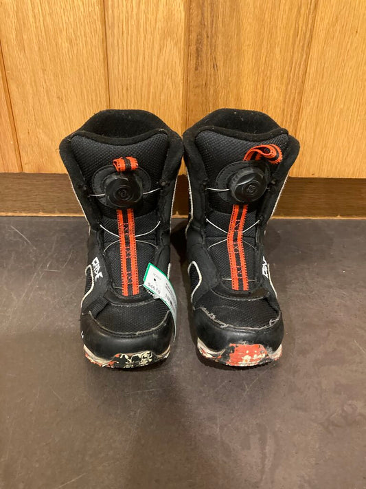 Ride Norris Snowboard Boots, Black/Orange, Kid's 12