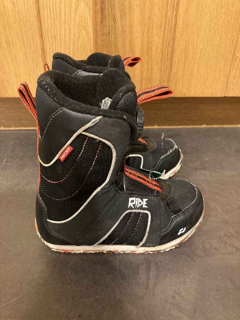 Ride Norris Snowboard Boots, Black/Orange, Kid's 12 – Second Gear WNC
