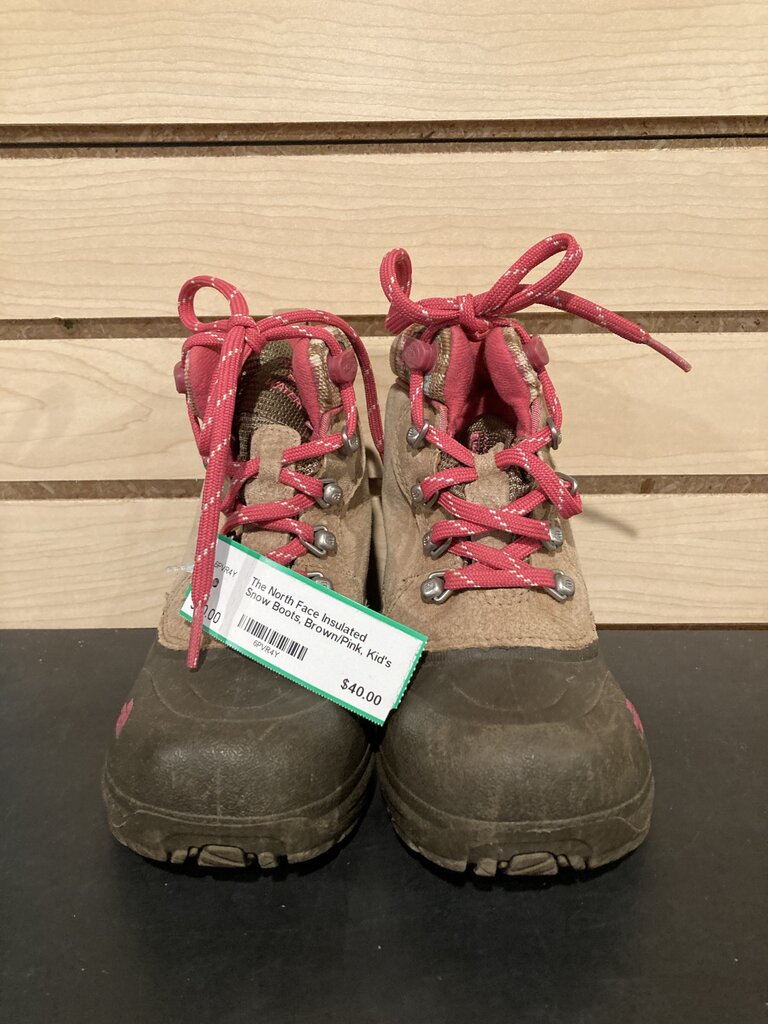 The North Face Insulated Snow Boots, Brown/Pink, Kid's 11