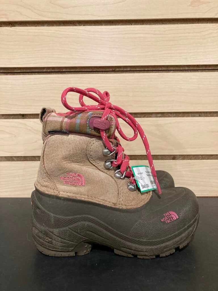 The North Face Insulated Snow Boots, Brown/Pink, Kid's 11