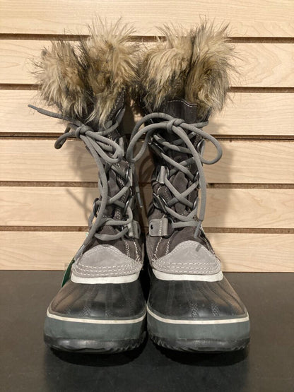 Sorel Lace Up Fur Duck Boots, Dark Brown, Women's 7