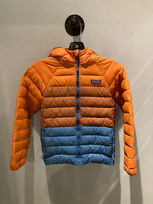 (WEAR) Patagonia Reversible Puffer Jacket, Orange/Pattern, Kid's M