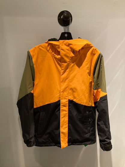 Volcom Snow Jacket, Yellow/Black/Green, Youth XL