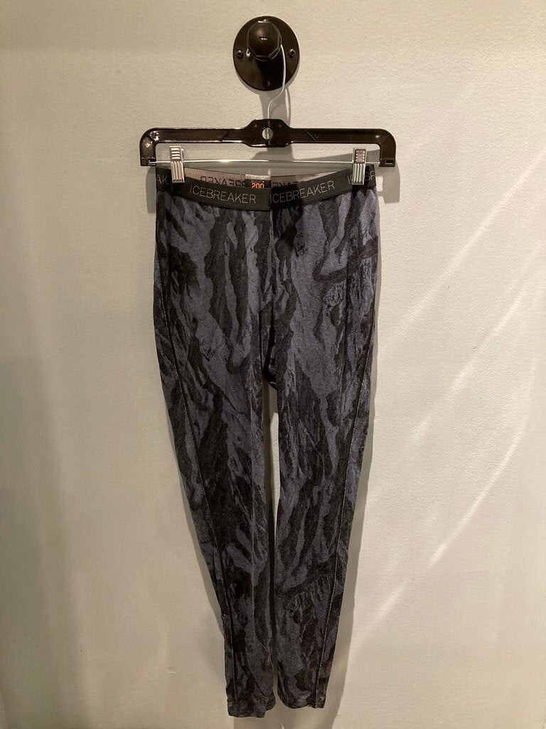 Icebreaker Base Layer Bottoms, Black/ Navy Marble, Women's M