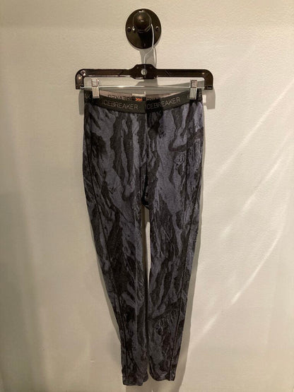 Icebreaker Base Layer Bottoms, Black/ Navy Marble, Women's M