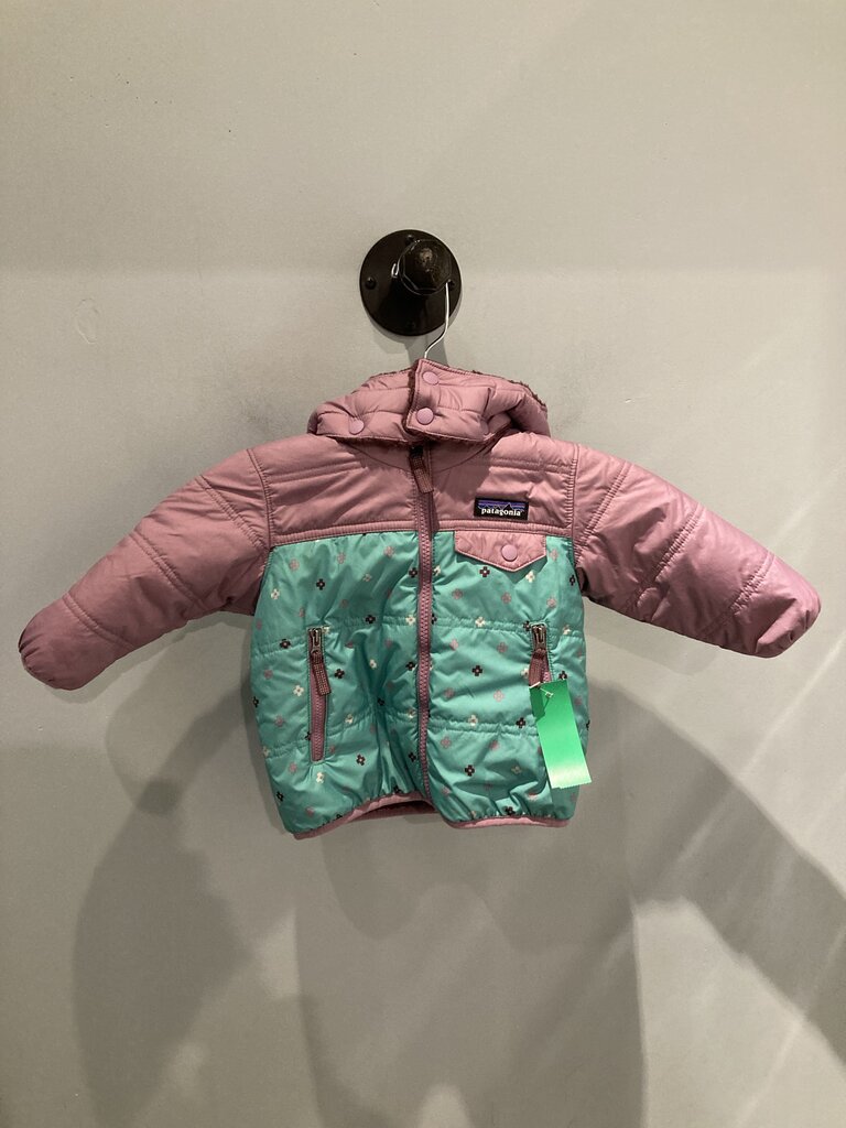Patagonia Reversible Insulated Jacket, Green/Purple, Kid's 12MO