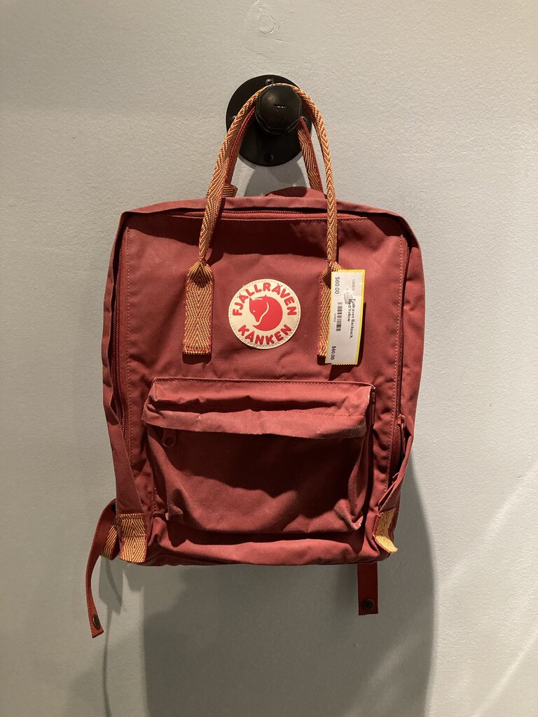 Fjallraven Backpack, Red/Yellow