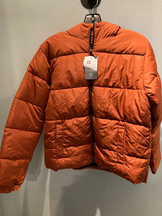 (NEW) Swiss Tech Puffer Jacket, Orange, Kid's XL