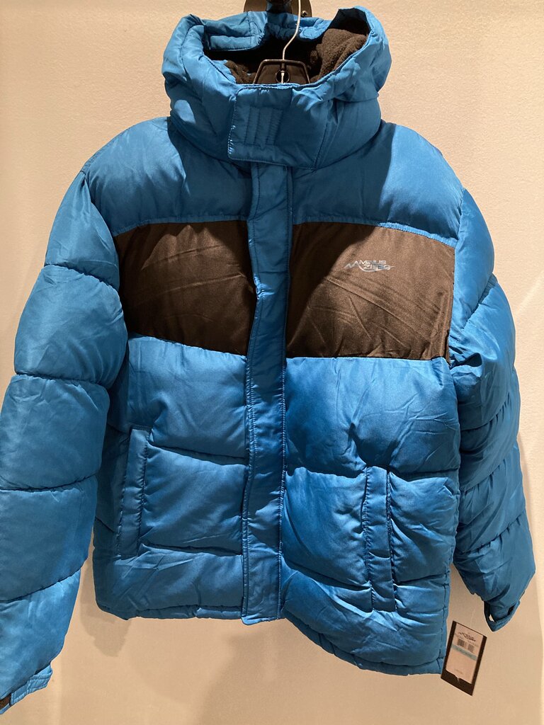 (NEW) Minus Zero Puffer Jacket, Blue/Black, Kid's XL