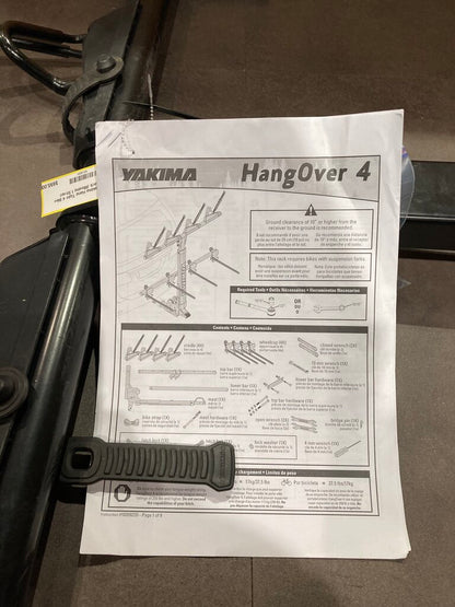 Yakima HangOver 4-Bike Rack (Missing 1 Strap)