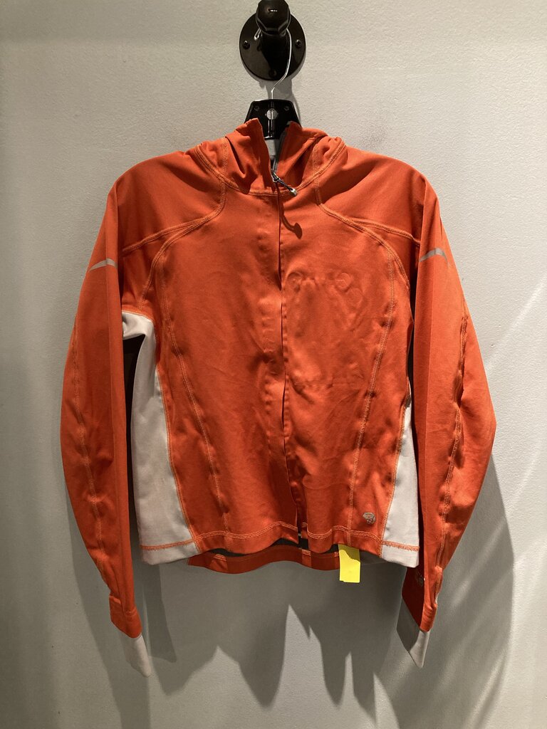 (WEAR) Mountain Hardwear Full Zip Hooded Jacket, Orange/Grey, Women's M