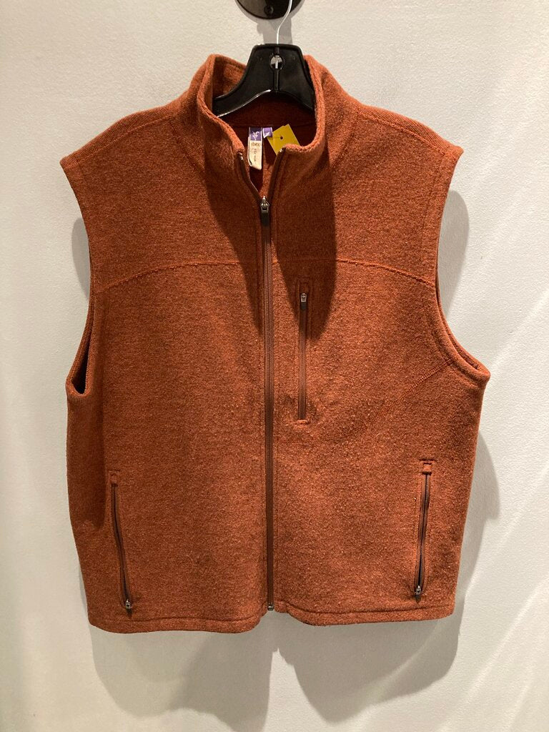 Ibex Wool Vest, Orange, Men's XL