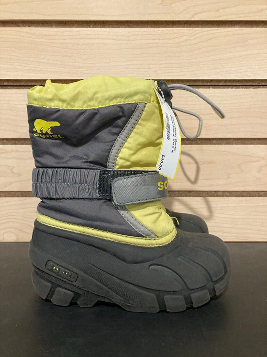 Sorel Winter Boots, Black/Yellow, Kid's 10
