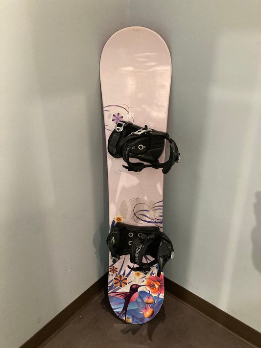 Morrow Snowboard w/ Sims Bindings, Pink, 124cm