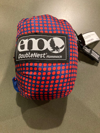 ENO DoubleNest Hammock, Red/Blue Print