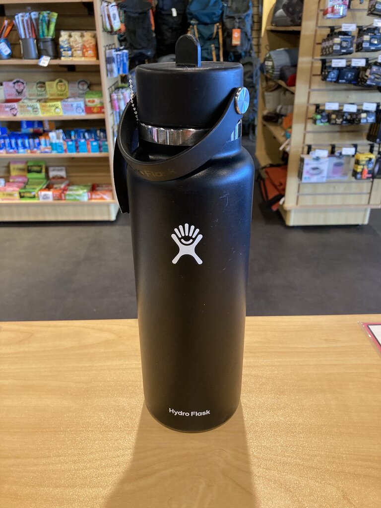 HydroFlask Straw Lid Water Bottle, Black, 40oz