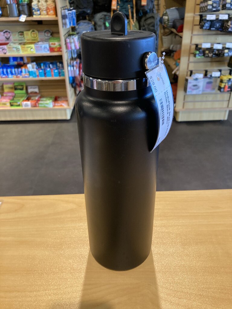 HydroFlask Straw Lid Water Bottle, Black, 40oz
