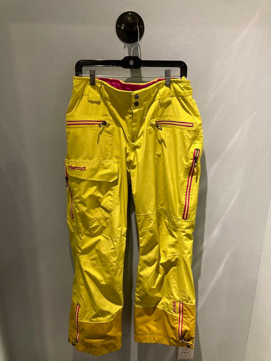 (Stains) Marmot GTX Snow Pants, Yellow/Pink, Women's M