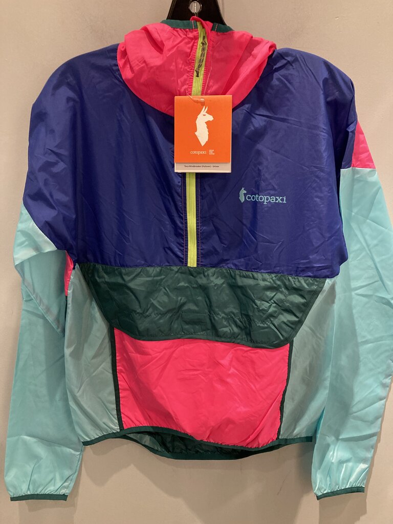 (NEW) Cotopaxi Teca 1/2 Zip Windbreaker, Pink/Purple/Green, Women's XS