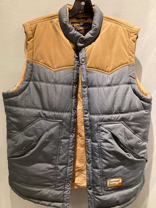 Howler Bros Insulated Vest, Grey/Gold, Men's L