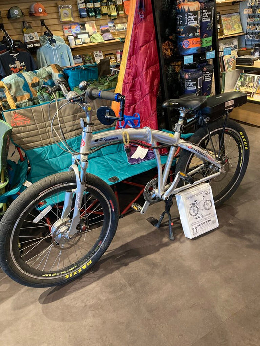Folding Prodeco Tech Genesis E-Bike, Silver/Black, 26" Wheel, 50cm Frame
