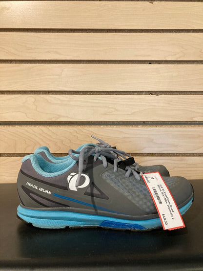 (AS IS) Pearl Izumi Road Shoes, Grey/Blue, Women's 9