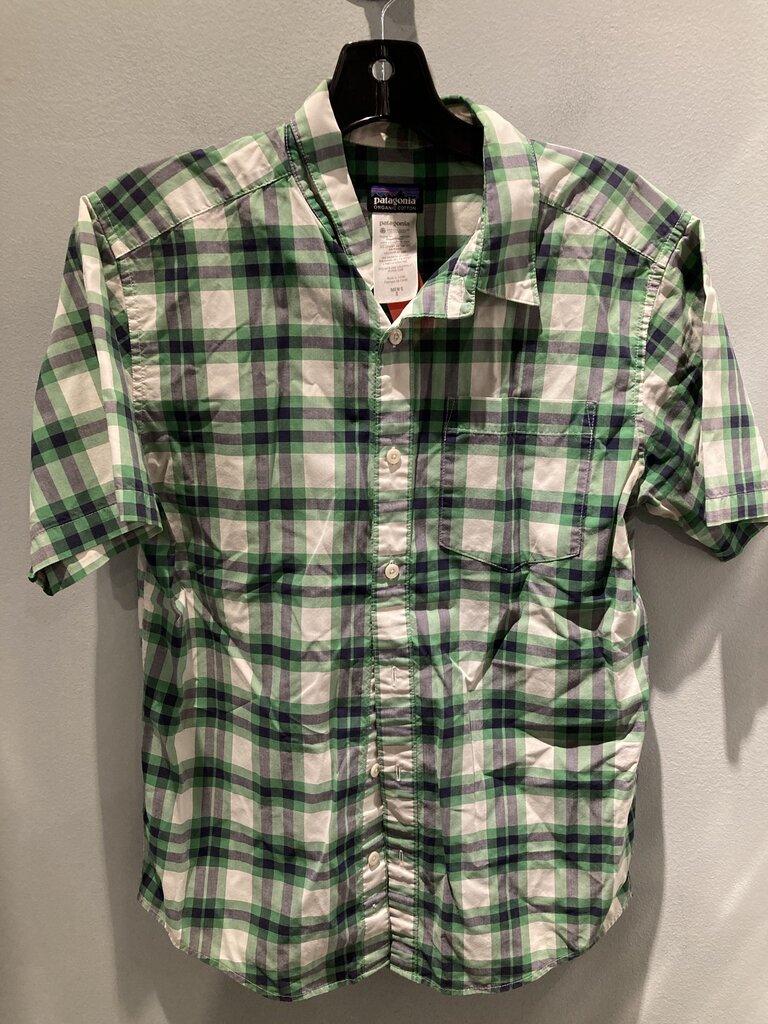 Patagonia SS Button Up, Green, Men's S
