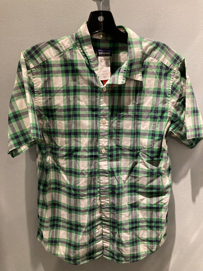 Patagonia SS Button Up, Green, Men's S
