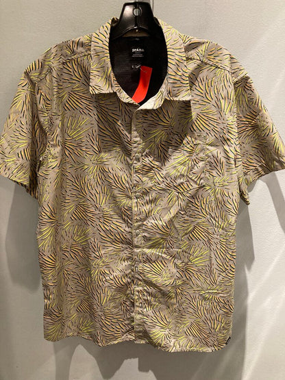Prana SS Vented Top, Green/Pattern, Men's L