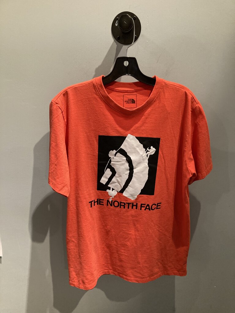 The North Face SS Crew, Red/Logo, Men's L