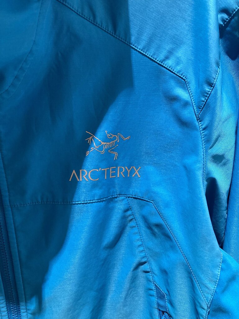 (Stains) Arc'Teryx Full Zip Wind Jacket, Blue, Women's L