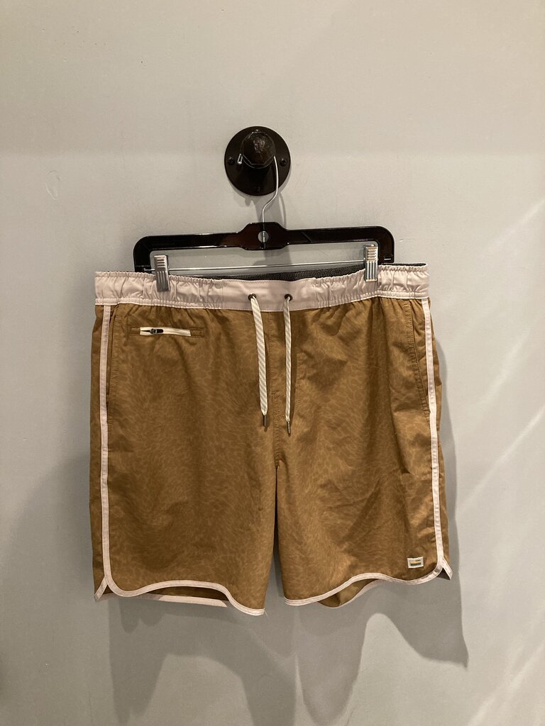 Vuori Swim Trunks, Mustard/Pattern, Men's L?