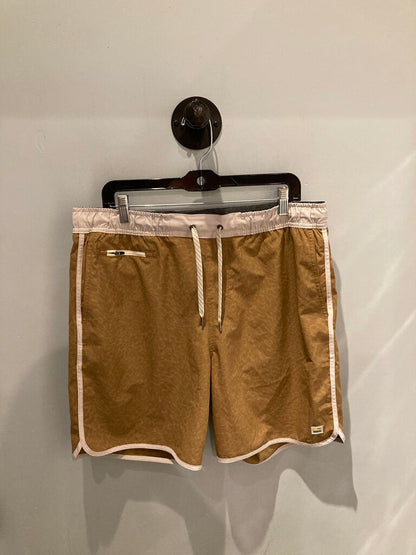 Vuori Swim Trunks, Mustard/Pattern, Men's L?