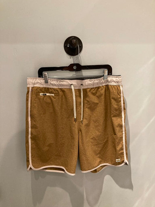 Vuori Swim Trunks, Mustard/Pattern, Men's L?