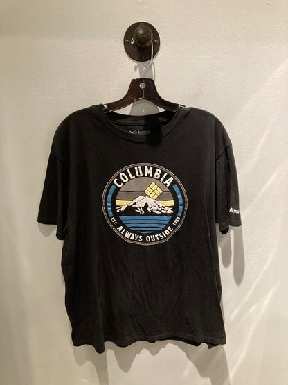 Columbia SS Tee, Black/Logo, Men's XL