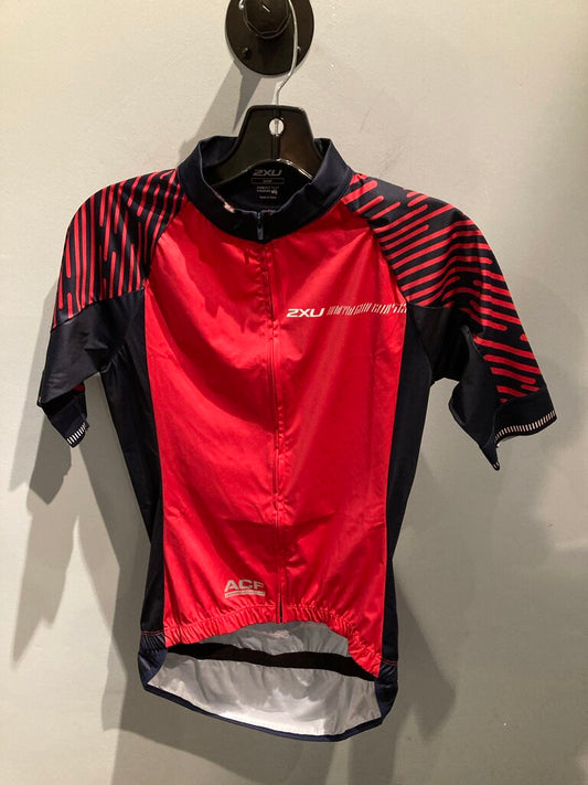 2XU SS Full Zip Jersey, Red/Navy, Women's S