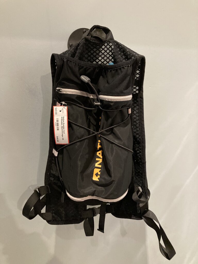 Nathan Running Vest W/Bladder, Black/Orange, OS