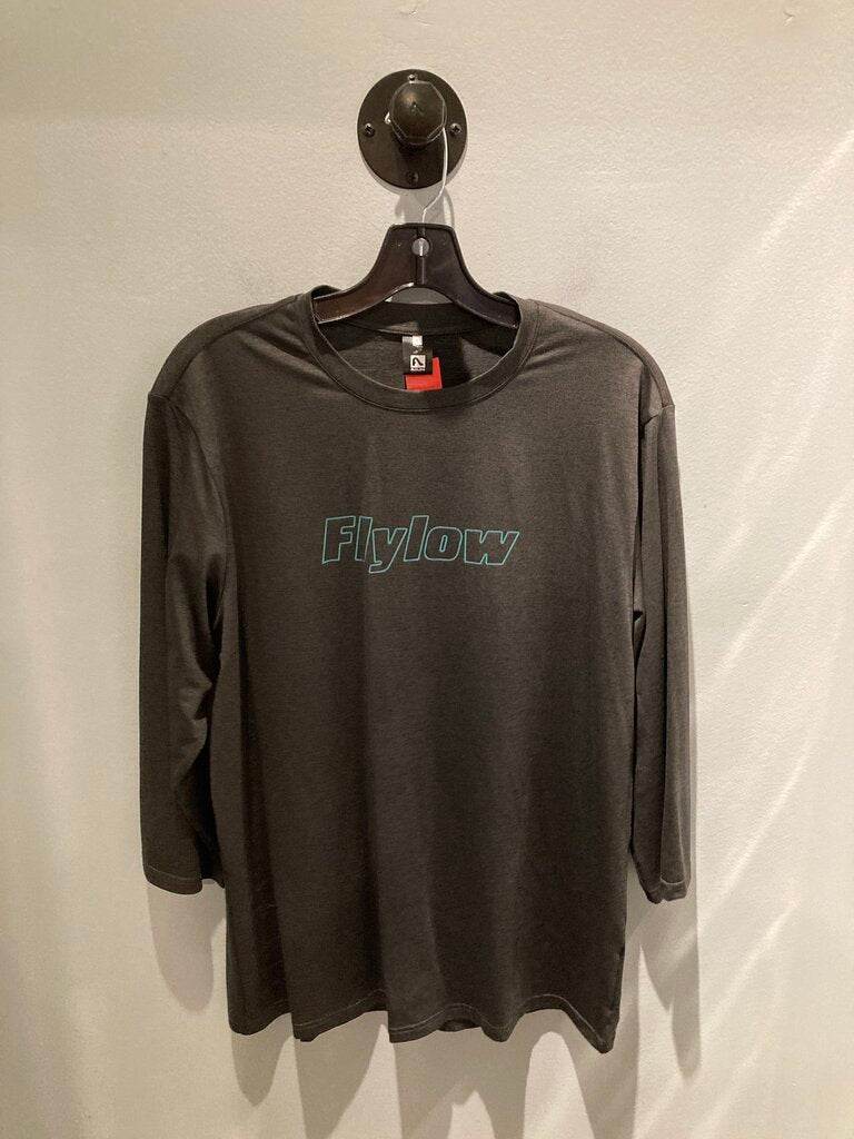 Flylow Nash 3/4 Shirt, Black Graphic, Men's L(Sample)