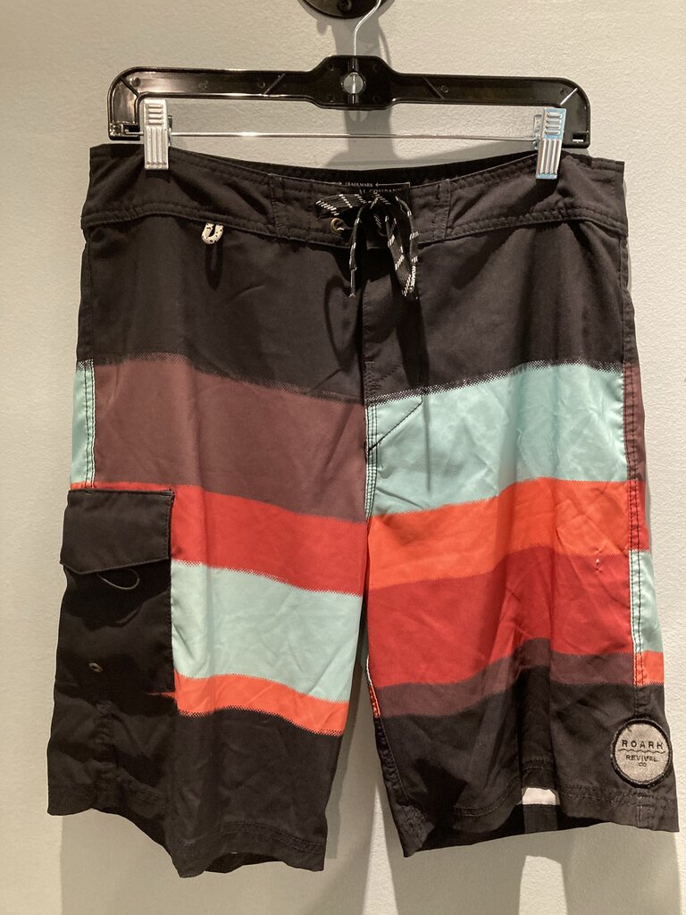 Roark Board Shorts, Black/Multi, Men's M?