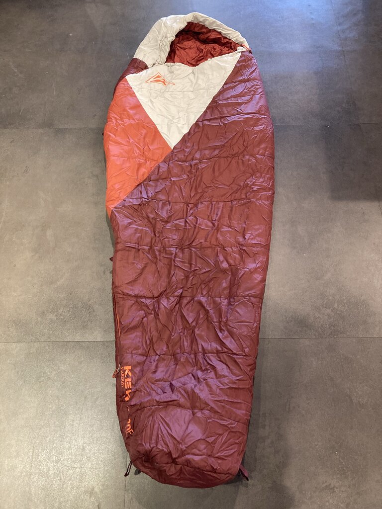 Kelty Stardust Mummy Sleeping Bag, Grey/Maroon, 30 deg