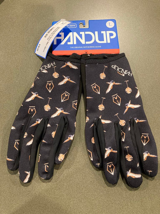 Handup Most Days Bike Glove, Black/Birds, Large