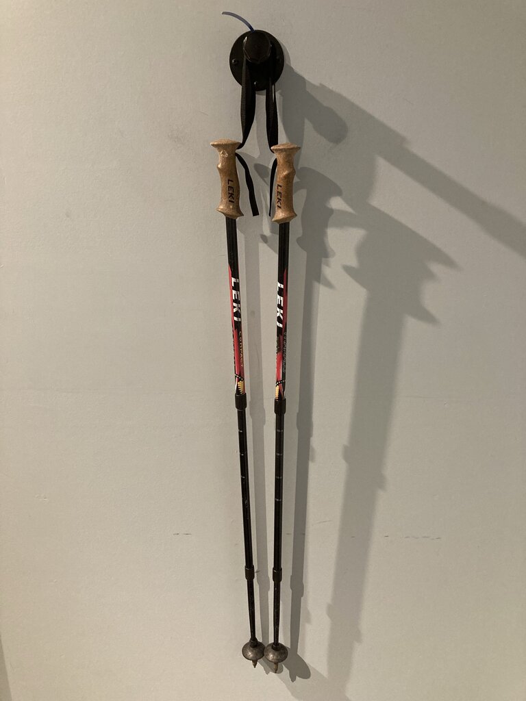 Leki Trekking Poles, Black/Red