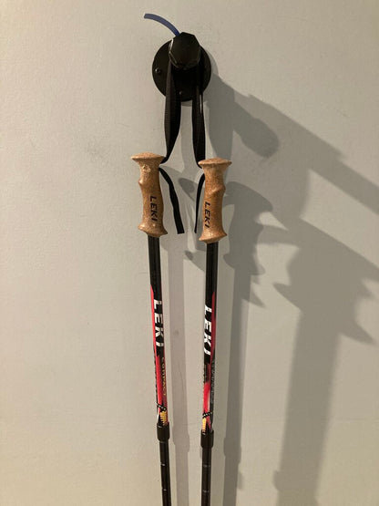 Leki Trekking Poles, Black/Red