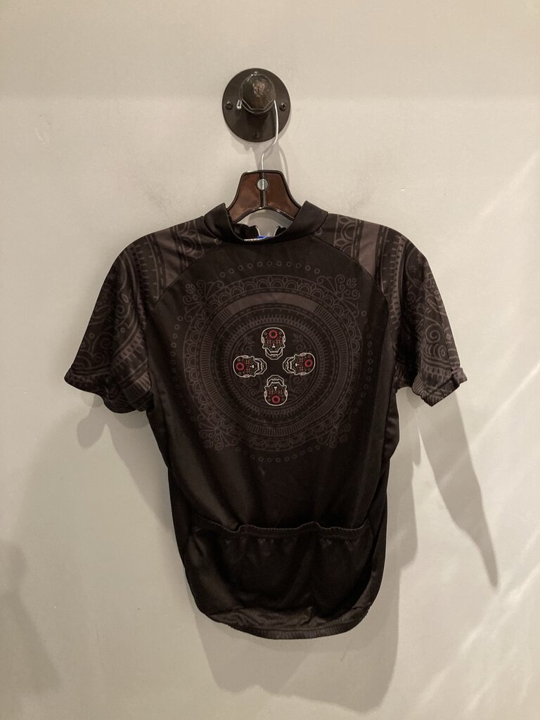 Performance Full Zip SS Jersey, Black/Skull, Women's L