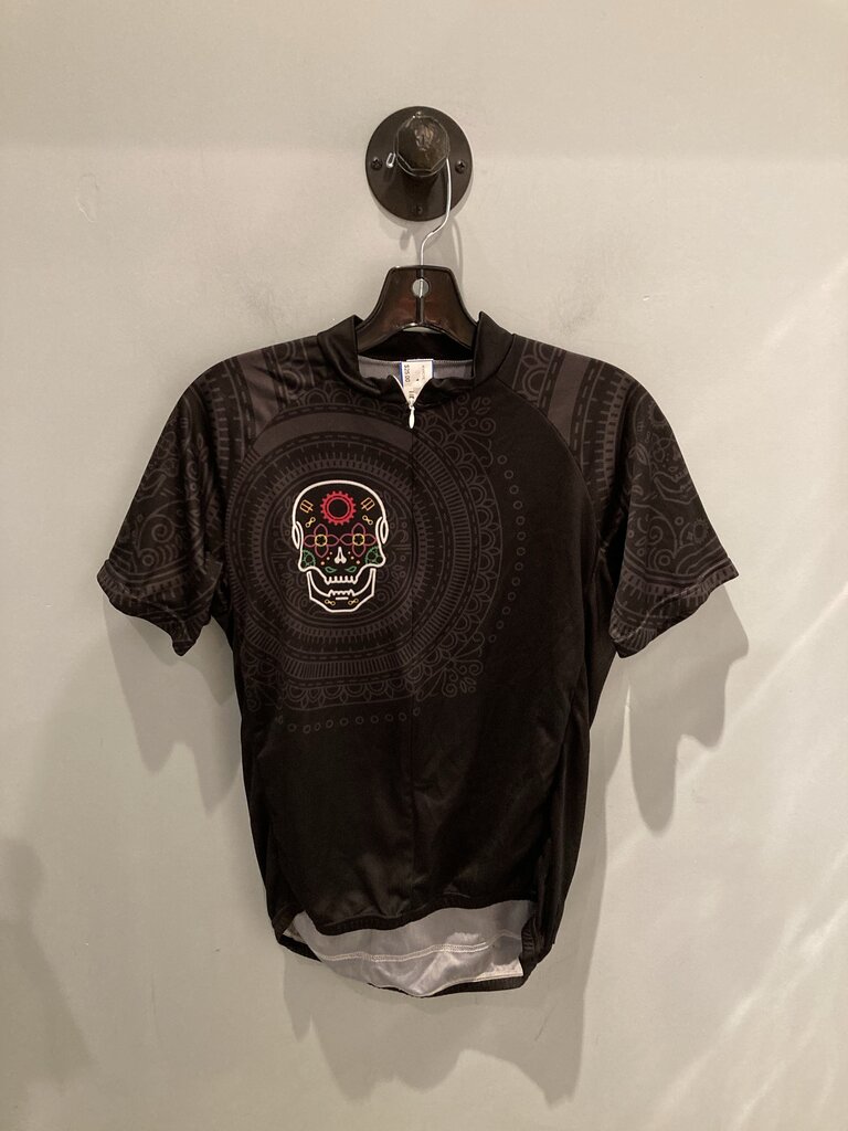 Performance Full Zip SS Jersey, Black/Skull, Women's L
