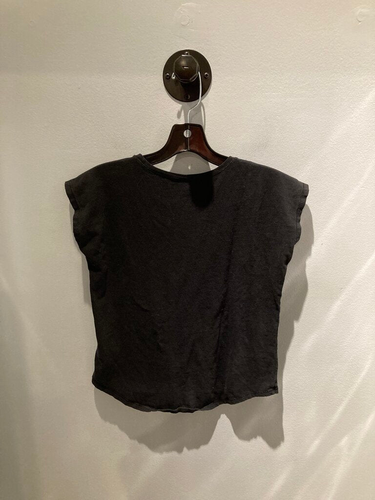The North Face SS Crew, Black/Logo, Kid's L